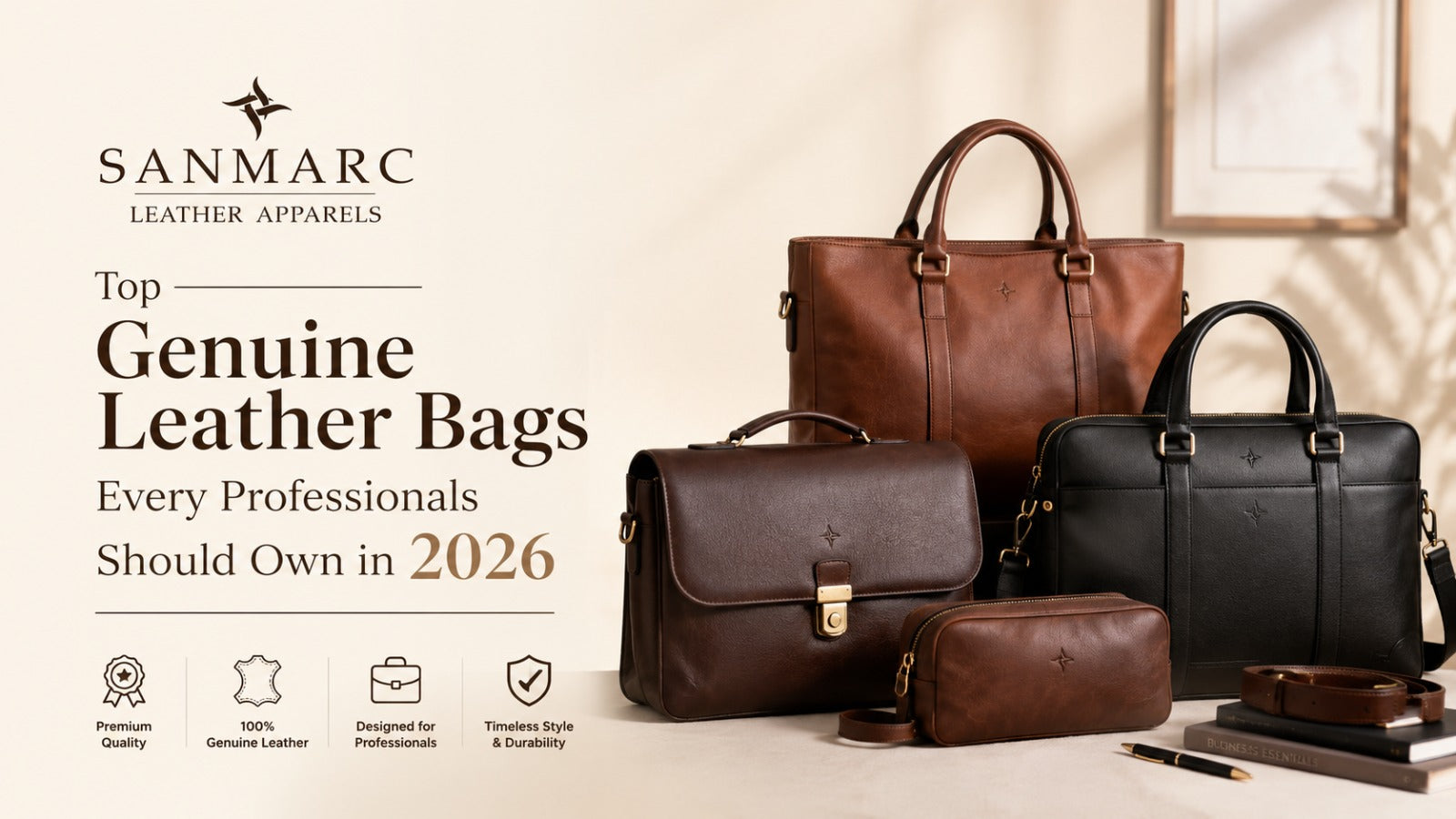 Top genuine leather bags every professional should own in 2026
