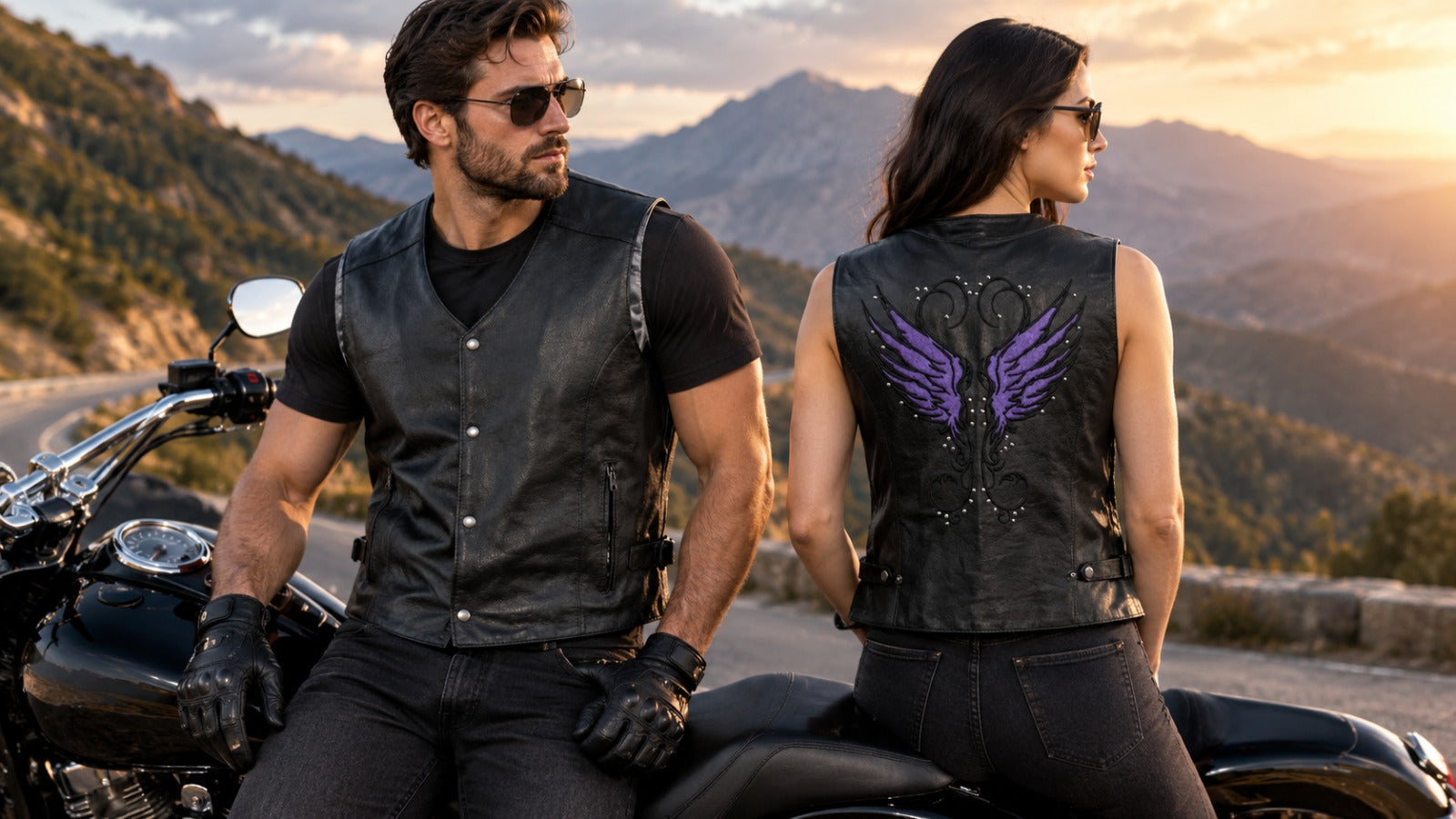 leather motorcycle vest