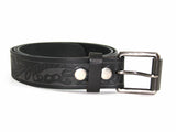 Black Engraved Print Belt (SN-391)