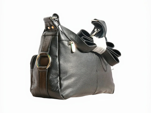 Black Leather Sling Bag (SN-22A)