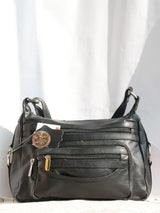Black Leather Sling Bag (SN-22A)