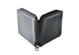 Black Zipper Leather Wallet (SN-506)