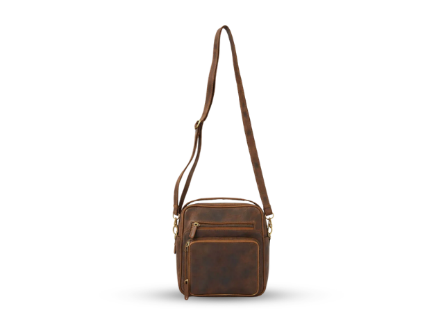 Vintage Leather Crossbody Bag 
