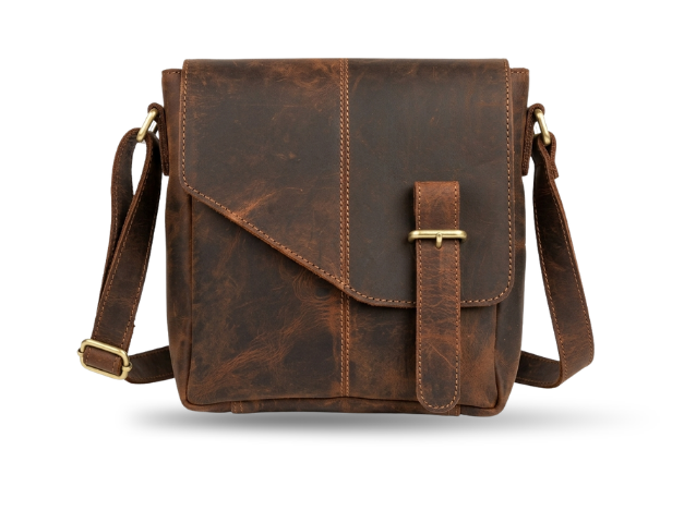 Genuine Leather Small Carry Bag for Men and Women