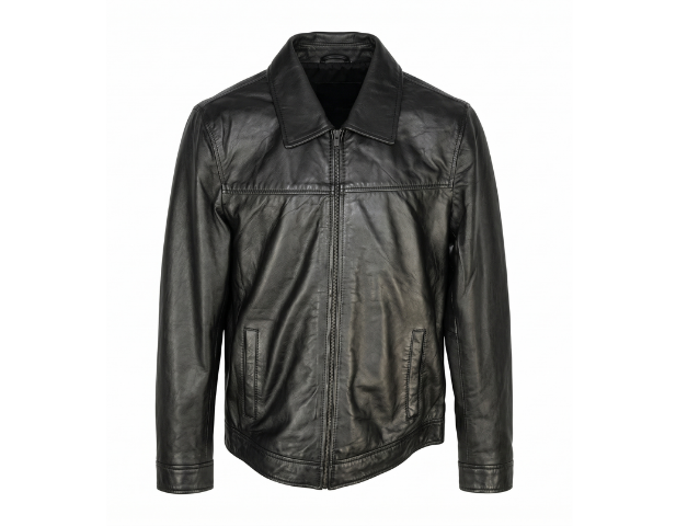 Men's Classic Black Leather Jacket