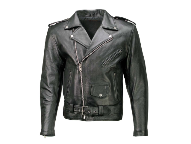Motorcycle Biker Black Leather Jacket