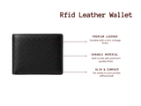 Black Rfid Leather Wallet 