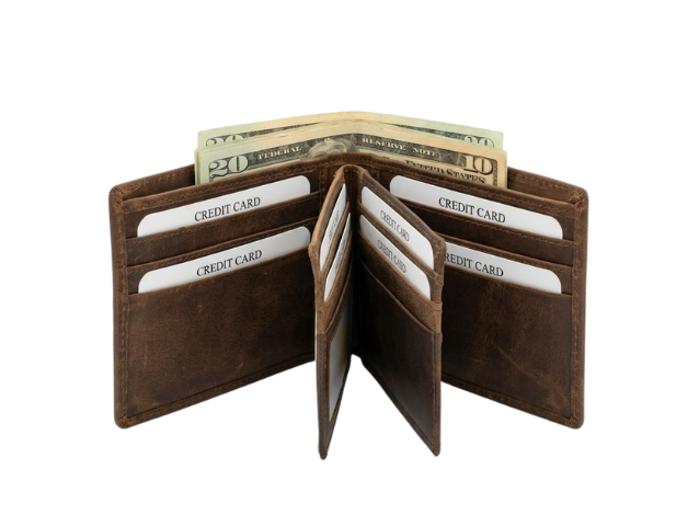 Rfid Brown Hunter Leather Wallet (S-426)