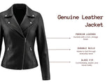 Ladies Biker Black Overfold Jacket 