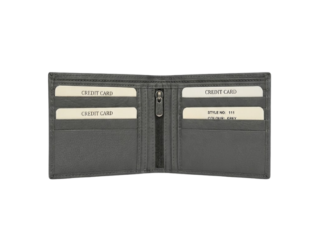 Grey Rfid Wallet (S-111)