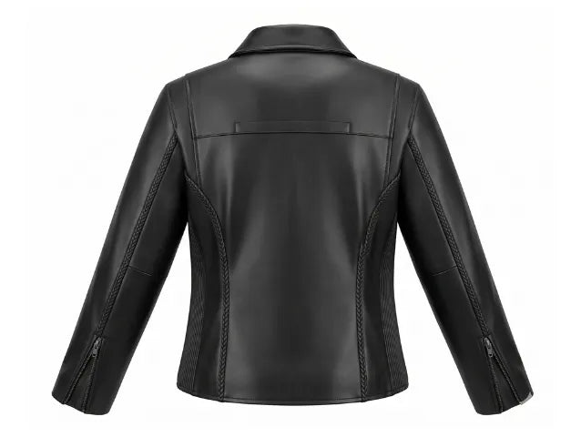 Genuine Black Leather Jacket For Women 