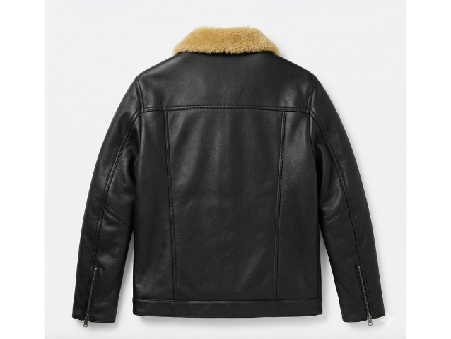 Men’s Black Fur Leather Jacket