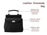 Leather Crossbody Bag (Black)
