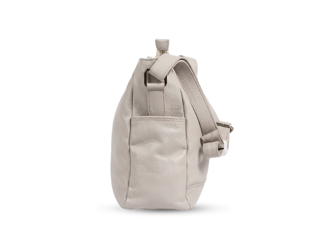 Beige Handbag for Women by SanLeathers 
