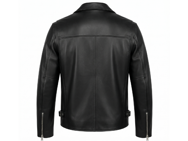 Men’s Black Leather Thermal Jacket 