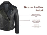 Genuine Black Biker Leather Jacket For Women 