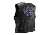 Black Purple Wing Vest (S-2366)