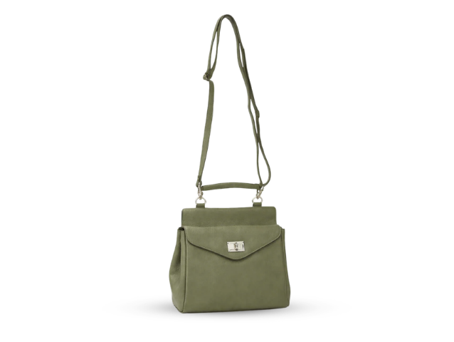 Leather Crossbody Bag (Olive)