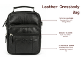 Black Crossbody Bag for Men