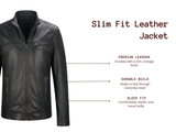 Men’s Premium Black Slim Fit Leather Jacket