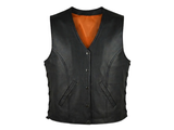 Black Snap Button Vest (S-1913 W)