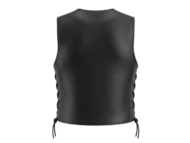 Black Snap Button Vest (S-1913 W)