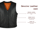 Black Snap Button Vest (S-1913 W)