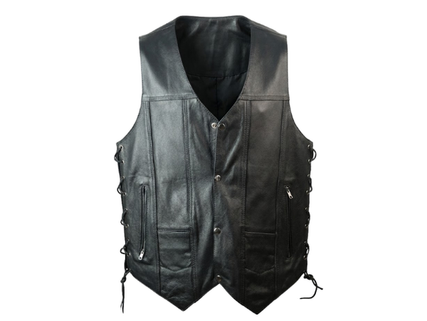 Eagle Black Vest for Men | Stylish Leather Vest Online – Sanleathers
