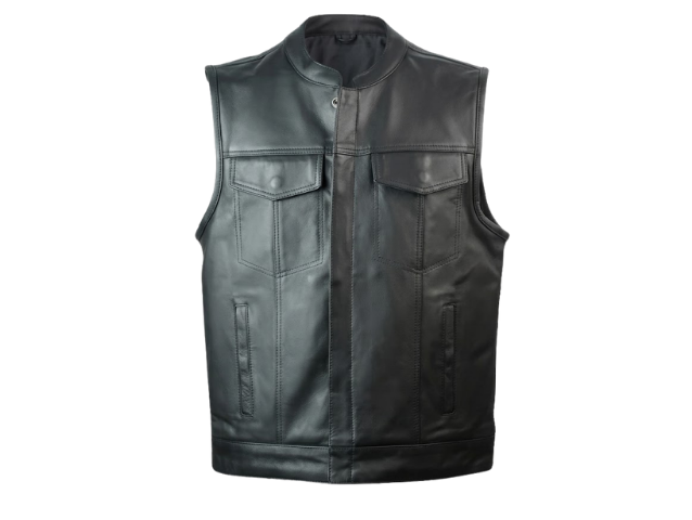 Plain Biker Vest (S-1889)