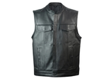 Plain Biker Vest (S-1889)
