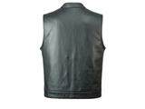 Plain Biker Vest (S-1889)