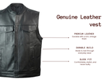 Plain Biker Vest (S-1889)