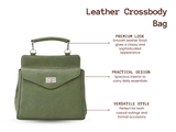 Leather Crossbody Bag (Olive)