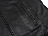 Men’s Plain Black Biker Leather Jacket