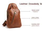 Brown Sling Bag for Men and Women 