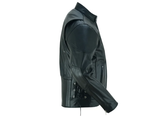  Men’s Black Classic Cowhide Moto leather Jacket