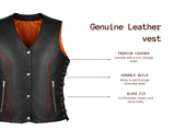 Black With Red Stripe Vest (S- 2400)