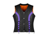 Black With Purple Stripe Vest (S- 2377)