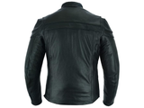 Men’s Plain Black Biker Leather Jacket