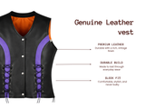 Black With Purple Stripe Vest (S- 2377)