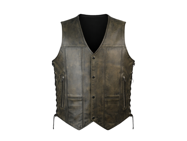 Distress Biker Vest (S- 1899)