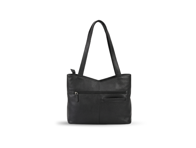 Leather Tote Bag ( Black )