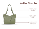 Leather Tote Bag (Olive)