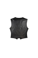 Black Zipper Vest (S- 1901 W)