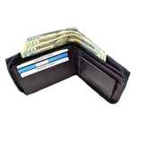 Black Zipper Leather Wallet (SN-506)