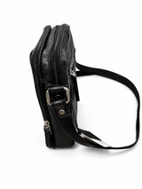 Men's Black Leather Crossbody Bag