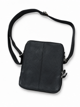 Men's Black Leather Crossbody Bag