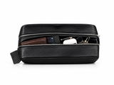 Premium Genuine Leather Toiletry Bag for Men | Double Zipper Travel Dopp Kit