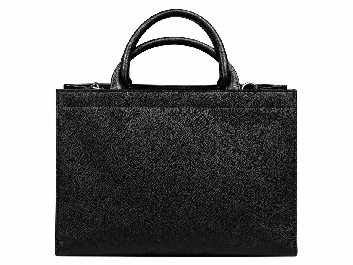 Black Leather Tote Bag for Women Sn-54