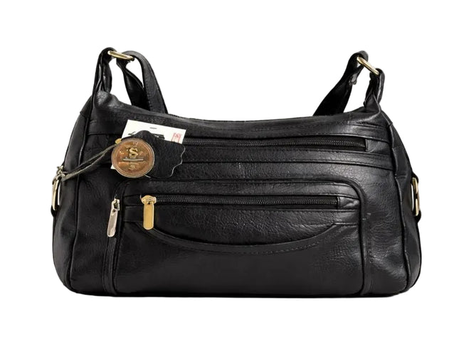 Black Leather Sling Bag (SN-22A)